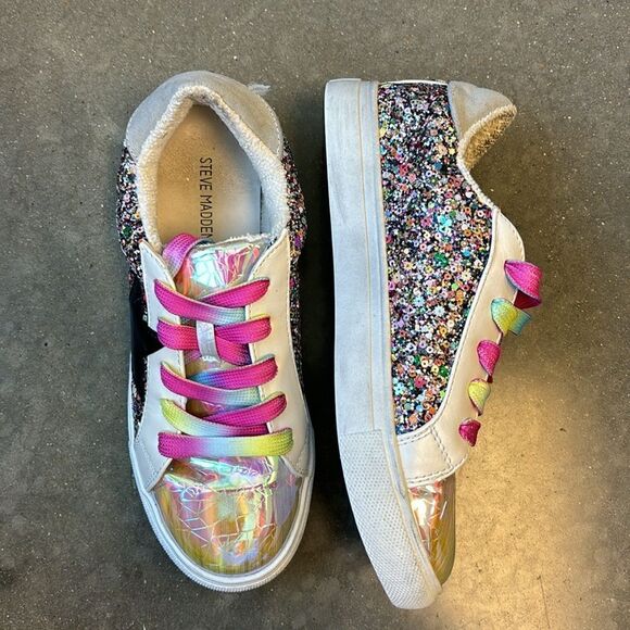 Steve Madden sneakers girls 4 glitter star - Picture 4 of 13